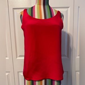 Red silk Ellen Tracy tank top/ shell.. size 4